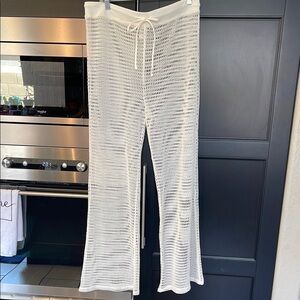 Shade & Shore Cream Swim Coverup Pant Sz L